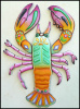 Lobster Wall Hanging, Nautical Art, Outdoor Metal Art, Garden Decor, Beach Decor, 25"